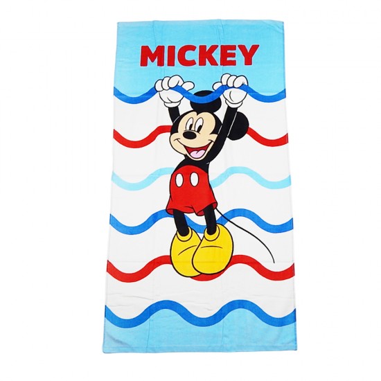Disney Mickey Παιδική Πετσέτα Θαλάσσης Αγόρι Βαμβακερή 140x70 εκ. Γαλάζιο 700