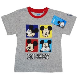 Disney Mickey Παιδικές Πιτζάμες Καλοκαιρινές Βαμβακερές Αγόρι 633 Γκρι