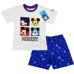 Disney Mickey Παιδικές Πιτζάμες Καλοκαιρινές Βαμβακερές Αγόρι 632 Λευκό