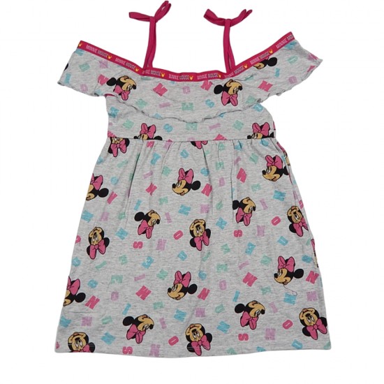 Disney Minnie Mouse Παιδικό Φόρεμα για Κορίτσι Καλοκαιρινό 619 Γκρι