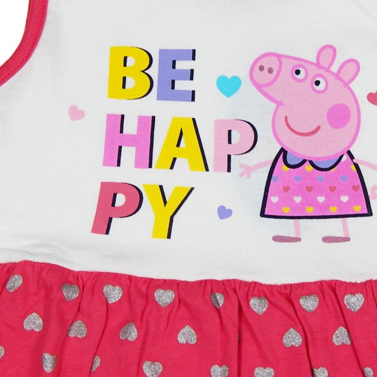 Disney Peppa Pig Παιδικό Φόρεμα Καλοκαιρινό Αμάνικο για Κορίτσι 623 Φούξια