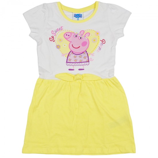 Disney Peppa Pig Παιδικό Φόρεμα Καλοκαιρινό Βαμβακερό Κοντομάνικο 267 Κίτρινο