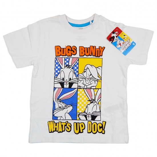 Bugs Bunny Παιδικό Σετ Με Σορτς Καλοκαιρινό Κοντομάνικο Για Αγόρια 635 Λευκό
