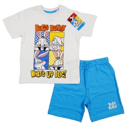 Bugs Bunny Παιδικό Σετ Με Σορτς Καλοκαιρινό Κοντομάνικο Για Αγόρια 635 Λευκό