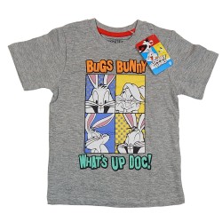 Bugs Bunny Παιδικό Σετ Για Αγόρια Με Σορτς Καλοκαιρινό Κοντομάνικο 634 Γκρι