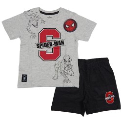 Spiderman Marvel Παιδικό Σετ Κοντομάνικο Καλοκαιρινό  Με Σορτς  Αγόρι 549 Γκρι