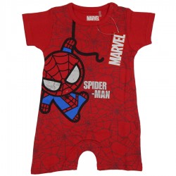 Marvel Spiderman Βρεφικό Φορμάκι Για Αγόρι Κοντομάνικο Βαμβακερό, 419 Κόκκινο