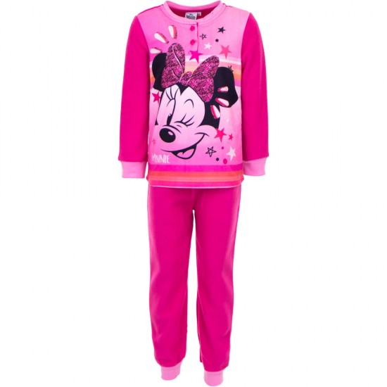 Disney  Παιδική Πιτζάμα Fleece Χειμερινή Κορίτσι Minnie Mouse 7352 Φούξια