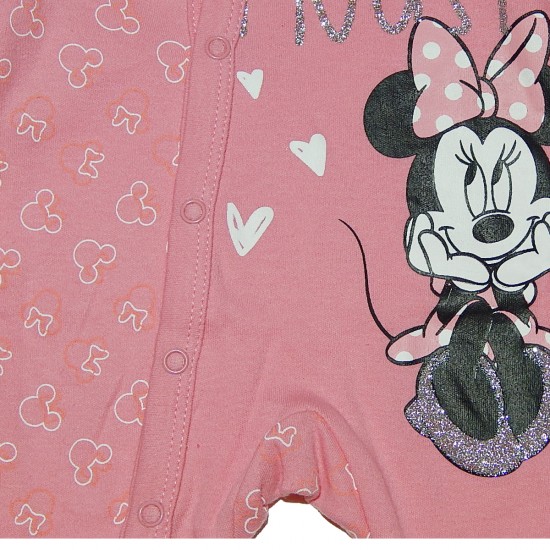 Disney MInnie Φορμάκι Βαμβακερό Μακρυμάνικο Κορίτσι Ροζ 898