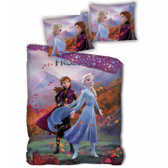 Disney Παιδικό Σετ Παπλωματοθήκη Μονή Με Μαξιλαροθήκη Frozen 1012 Μωβ