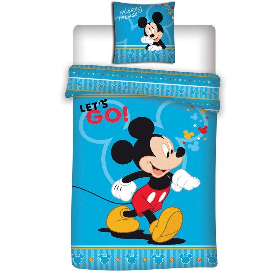 Disney Παιδικό Σετ Παπλωματοθήκη Μονή Με Μαξιλαροθήκη Mickey Mouse 1013 Μπλε