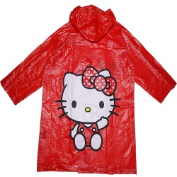 Hello Kitty Παιδικό Αδιάβροχο Casual Μακρύ Με Κουκούλα Κορίτσι 2328 Κόκκινο