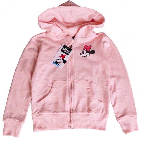 Disney Παιδική Ζακέτα Φούτερ Με Κουκούλα Κορίτσι MInnie Mouse 817-2 Ροζ
