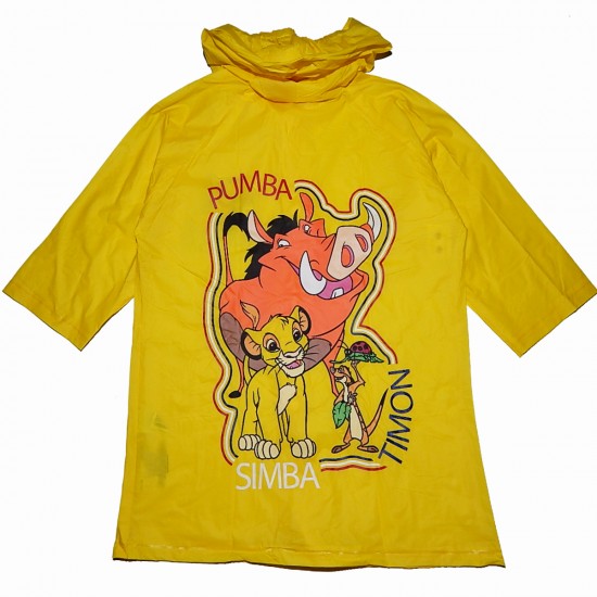 Disney Αδιάβροχο Παιδικό Casual Μακρύ με Κουκούλα Lion King 870 Κίτρινο